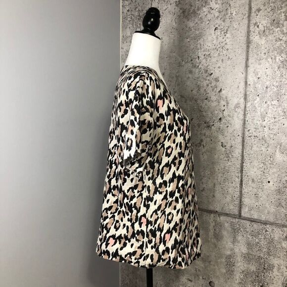 OUI Leopard Print Linen Blouse - Picture 2 of 9